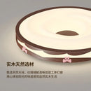 DecorBites™ Cream Wind Walnut Round Master Bedroom Lamp Warm Retro Hanging Ball Ceiling