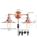 DecorBites™ Industrial Retro LED Wall Lamp with Two Heads and Pull Chain Switch