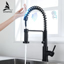 DecorBites™ Brush Nickel Sensor Kitchen Faucet | Stainless Steel Smart Induction Tap with Touch Control