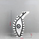 DecorBites™ Abstract Geometric Eye Pattern Vase Resin Handicraft Room Decoration
