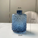 DecorBites™ Clear Glass Flower Vase Hydroponic Home Decoration Texture Uneven Texture