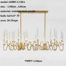 DecorBites™ Crystal Branch Chandelier: Nordic LED Pendant Light for Home Décor & Wedding Lighting