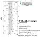 DecorBites™ Crystal Ceiling Chandelier for Staircase & Hallway, Elegant Long Cable Pendant Light