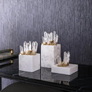 DecorBites™ Crystal Stone Marble Ornament | Clear Natural Decorative Figurines for Home Decor