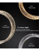 DecorBites™ Crystal Ring Ceiling Lamp - Modern Luxury LED Chandelier for Master Bedroom & Living Room