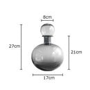 DecorBites™ Amber Glass Vase Hydroponics Desk Decoration Modern Home Decor