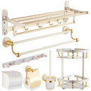 DecorBites™ Bath Hardware Set: Shelf, Towel Rack, Holder, Brush Holder, Towel Hanger, Hooks