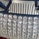DecorBites™ Chrome Round Crystal Chandelier LED Pendant Light for Bedroom and Living Room