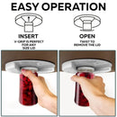DecorBites™ Easy Twist Can Opener with Self-Adhesive Mount | Fast Jar & Bottle Lid Remover