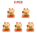 2~20PCS Wealth Waving Cat Chinese Lucky Cat Beckoning Solar Powered Small Size Crafts Home Desktop Ornaments Car Decoration