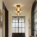 DecorBites™ Copper Wood LED Ceiling Lamp Modern Indoor Lighting Fixtures
