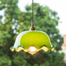 DecorBites™ Green Glass LED Pendant Light for Home, Restaurant, Bar, and Loft Style Decor.