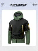 Men Windproof Jacket – Hooded Sportswear for Outdoor Autumn & Winter