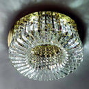 DecorBites™ Crystal Glass Round Ceiling Chandelier: Luxury Modern LED Indoor Lighting for Home Decor