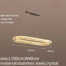 Modern gold double ring decorbites crystal led chandelier dining room