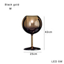 DecorBites™ Glass Gold Table Lamp: Luxury Designer Desk Light for Elegant Living Spaces