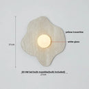 DecorBites™ Green Marble Stone LED Wall Sconce Lighting for Bedroom and Hallway
