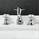 DecorBites™ Gold Basin Faucet: Brass Nickel Dolphin Bathroom Sink Faucet, 3 Hole Widespread