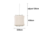DecorBites™ Linen Fabric Chandelier: Japanese Retro Handmade Art Lamps for Restaurant, Bedroom, Bar Counter