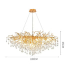 DecorBites™ Gold Chandelier Glass Pendant Lamp for Home Decor - Modern Luxury Lighting