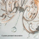 DecorBites™ Iron Crystal Chandelier for Living Room Dining Bedroom Clothing Store Lighting