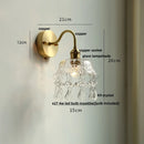 DecorBites™ Green Class Ball LED Wall Light Fixture, Copper Socket, Pull Chain Switch