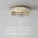 DecorBites™ Gold Crystal Ceiling Light Ring LED - Modern Luxury Indoor Home Lighting
