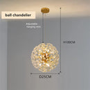 DecorBites™ Gold Crystal Chandelier: Luxury LED Hanging Lamp for Living and Dining Room