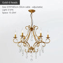 DecorBites™ Iron Crystal Chandelier: Modern Industrial Luxury for Home Lighting