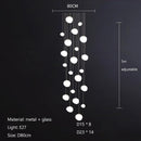 DecorBites™ Glass Ball LED Pendant Lights for Home Decor, Living/Dining Room, Bar, & Stairs