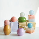 DecorBites™ Geometric Sphere Glass Vase with Lid, Desktop Storage Container