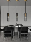 DecorBites™ Crystal Copper Pendant Lights Gold Home Decor Glass Hanging Lamp