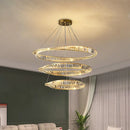 DecorBites™ Crystal Ceiling Chandelier: Modern Luxury LED Pendant Light for Kitchen Living Room Hall Décor