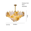 DecorBites™ Ginkgo Art Deco Dimmable Chandelier for Dinning Room