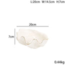 DecorBites™ Gold Ceramic Seashell Bowl: Luxe Decorative Storage Tray for Candy, Fruit, Jewelry