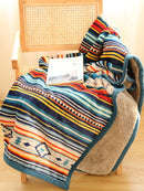 DecorBites™ Bohemian Winter Blanket, Double-Layer Coral Fleece, Thick & Warm for Sofa Nap