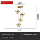 DecorBites™ Leaf Sequin Ceiling Chandelier for Modern Living Room, Restaurant, Bar, or Dining Table