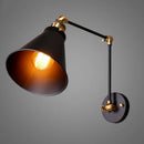 DecorBites™ Black Umbrella Lampshade Adjustable Wall Lights for Cafe, Study & Living Room