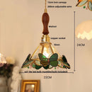 DecorBites™ Clear Glass LED Pendant Light Tiffany Butterfly Hanging Lamp