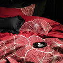 DecorBites™ Embroidered Egyptian Cotton Bedding Set - Queen/King, Luxury Bed Sheet & Pillowcases