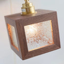 DecorBites™ LED Wall Lamp Sconce Walnut Wood Clear Glass Rotate Dining Room Mirror Light