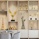 Abstract Gold Resin Statue Handicraft for Living Room, Office Desk Decor - DecorBites™