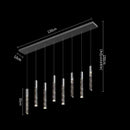 DecorBites™ Crystal Column LED Chandelier: Luxury Pendant Lamp for Staircase, Modern Home Decor Lighting