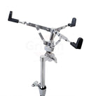 GRIFFIN Concert Stand-Up Snare Drum Stands (2-Pack) - Tall Adjustable Chrome Stand for Practice Pads & Drums - Extended-Height Hardware Mount Holder with Basket Clamp