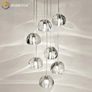 DecorBites™ Crystal Ball Nordic LED Chandelier - Modern Staircase Decorative Lighting