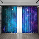 DecorBites™ Dark Blue Forest & City Night View Modern Printed Curtains