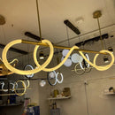 DecorBites™ Gold Black LED Chandelier Modern Minimalist Pendant for Home Decor Lighting
