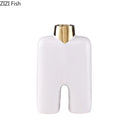 DecorBites™ Gold Ceramic Vase Desk Decor Artificial Flower Arrangement Aesthetic Room Vase
