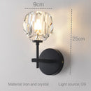 DecorBites™ Crystal Wall Sconce: Modern LED Fixture for Bedroom, Living Room, and Hallway