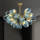 DecorBites™ Luxe Copper Leaf LED Ceiling Chandelier for Home, Bedroom, and Dining Room